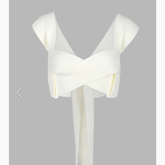 Aro Lora Tops - Cross-Front Knit Tank Top (1B - 0034)